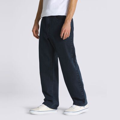 ニック・マイケル チェック5 ルーズ テーパード デニムパンツ 