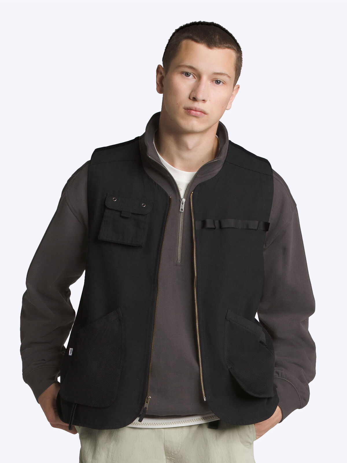 VANS★モンスターブルゾンジャケット★Mカーキ VANS】 ヴァンズ M MONSTER PADDED JACKET アウター 123C1080201