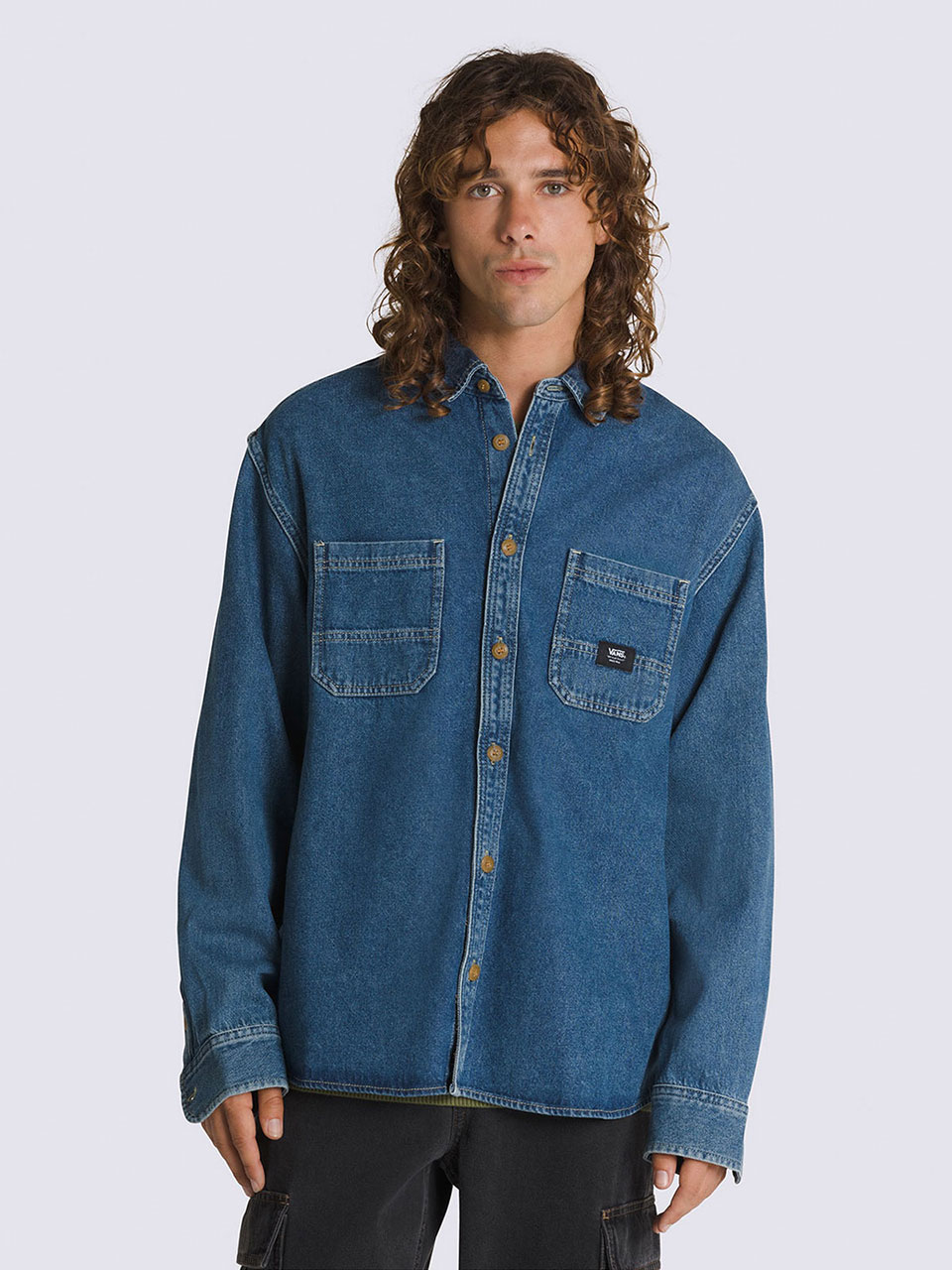 STEVENS デニム ロングスリーブシャツ image number 0