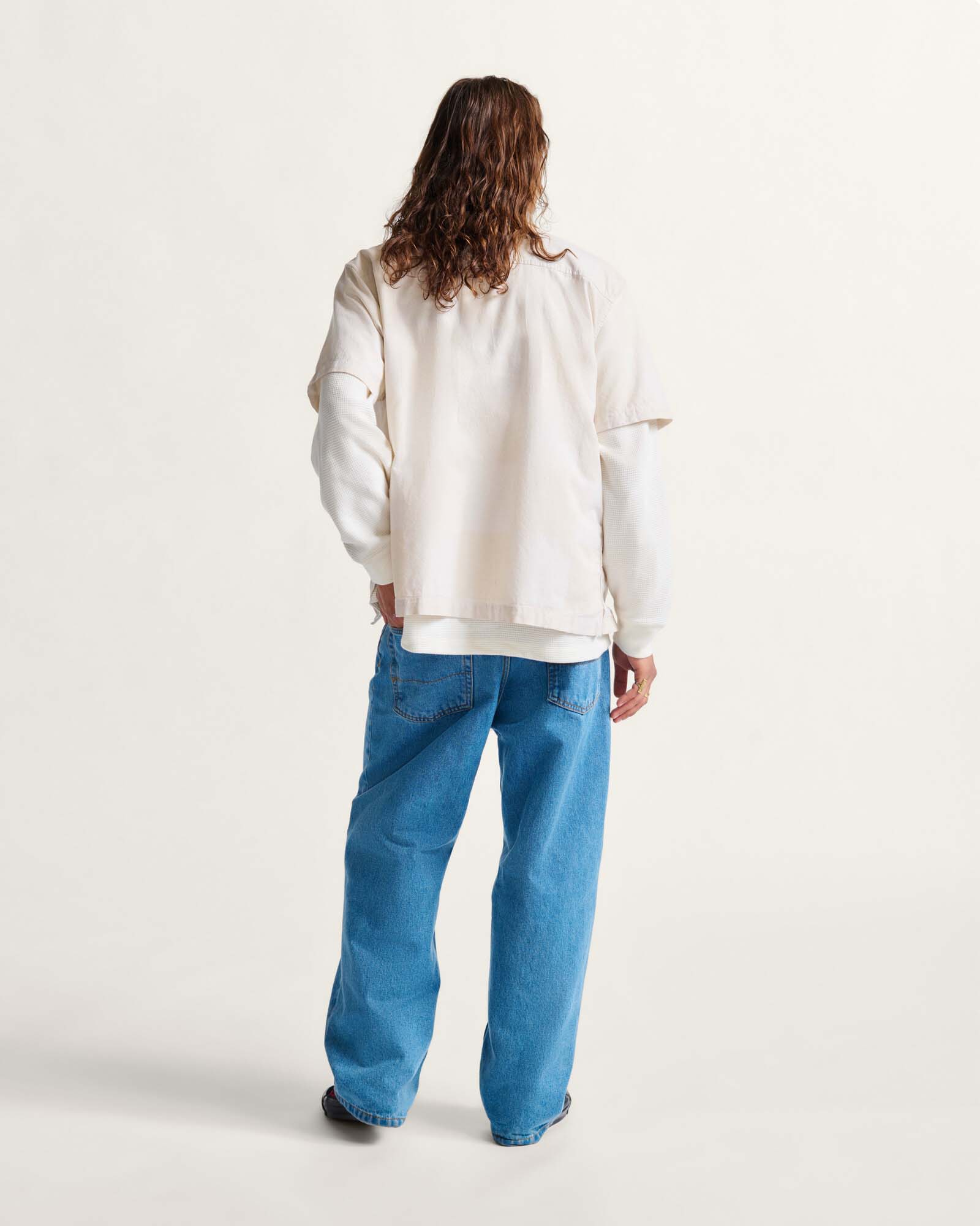 チェック5 バギーデニムパンツ image number 5