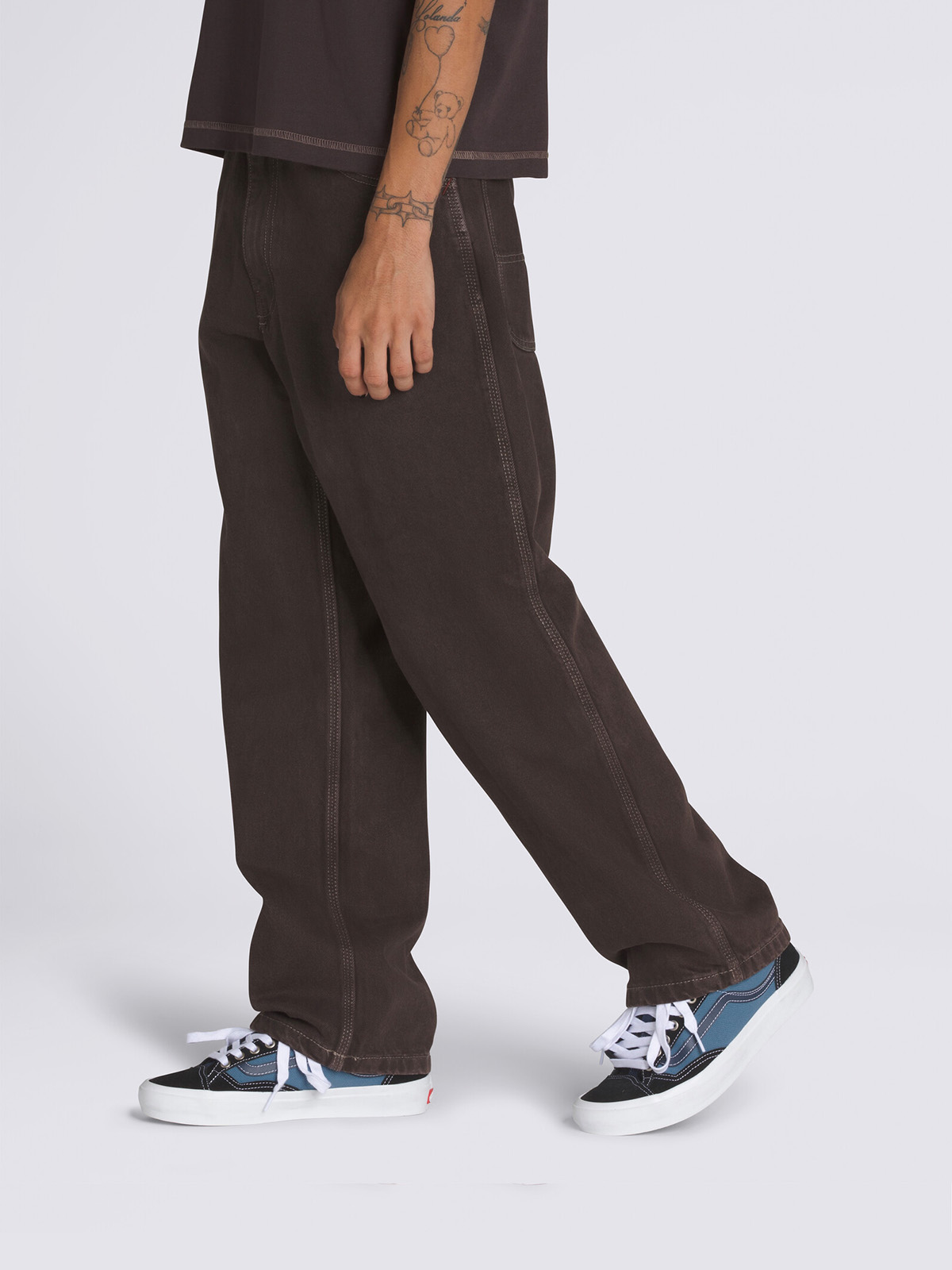 スケート チェック5 ルーズデニムパンツ image number 3
