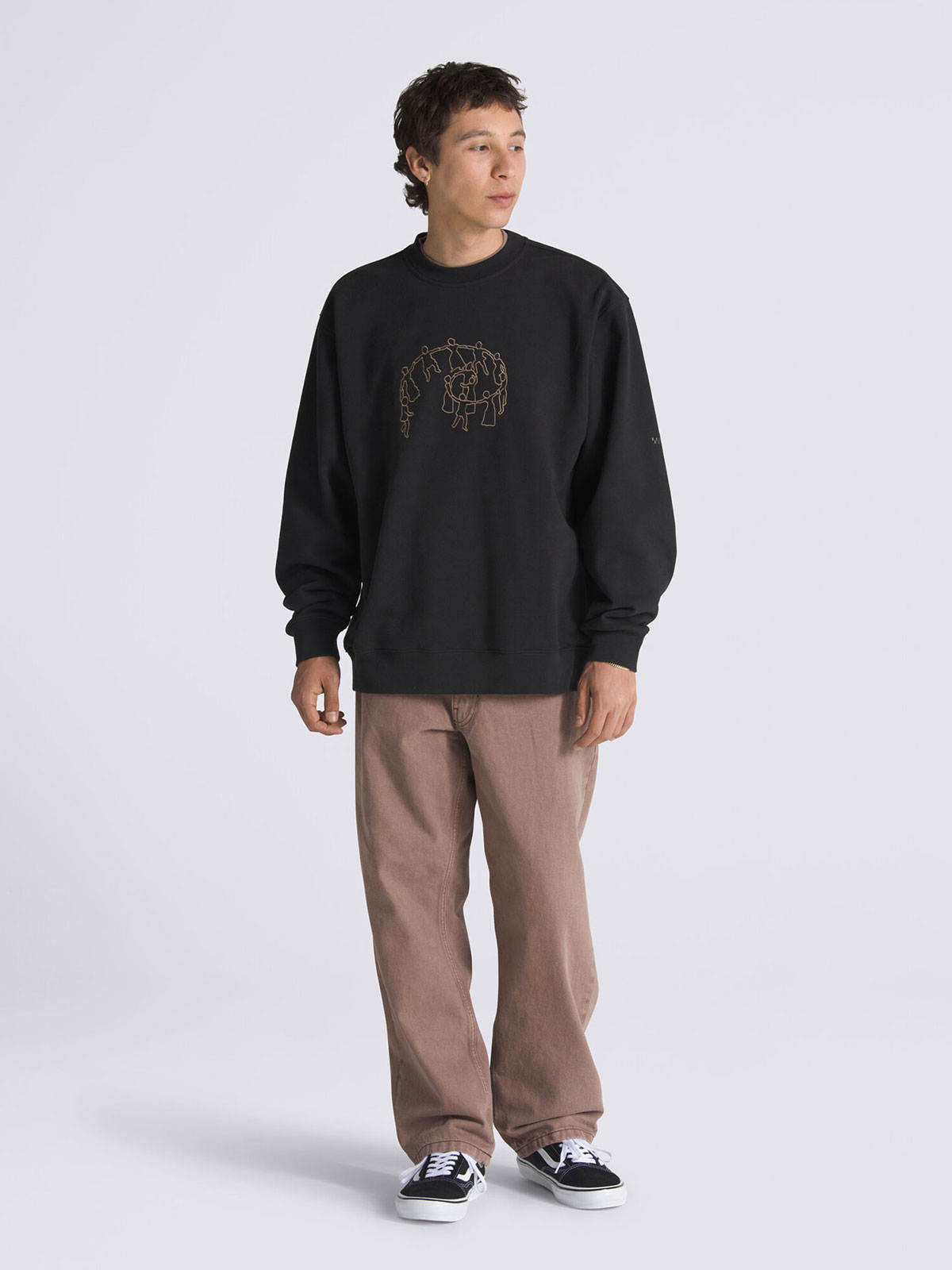 スケート チェック5 ルーズデニムパンツ image number 2