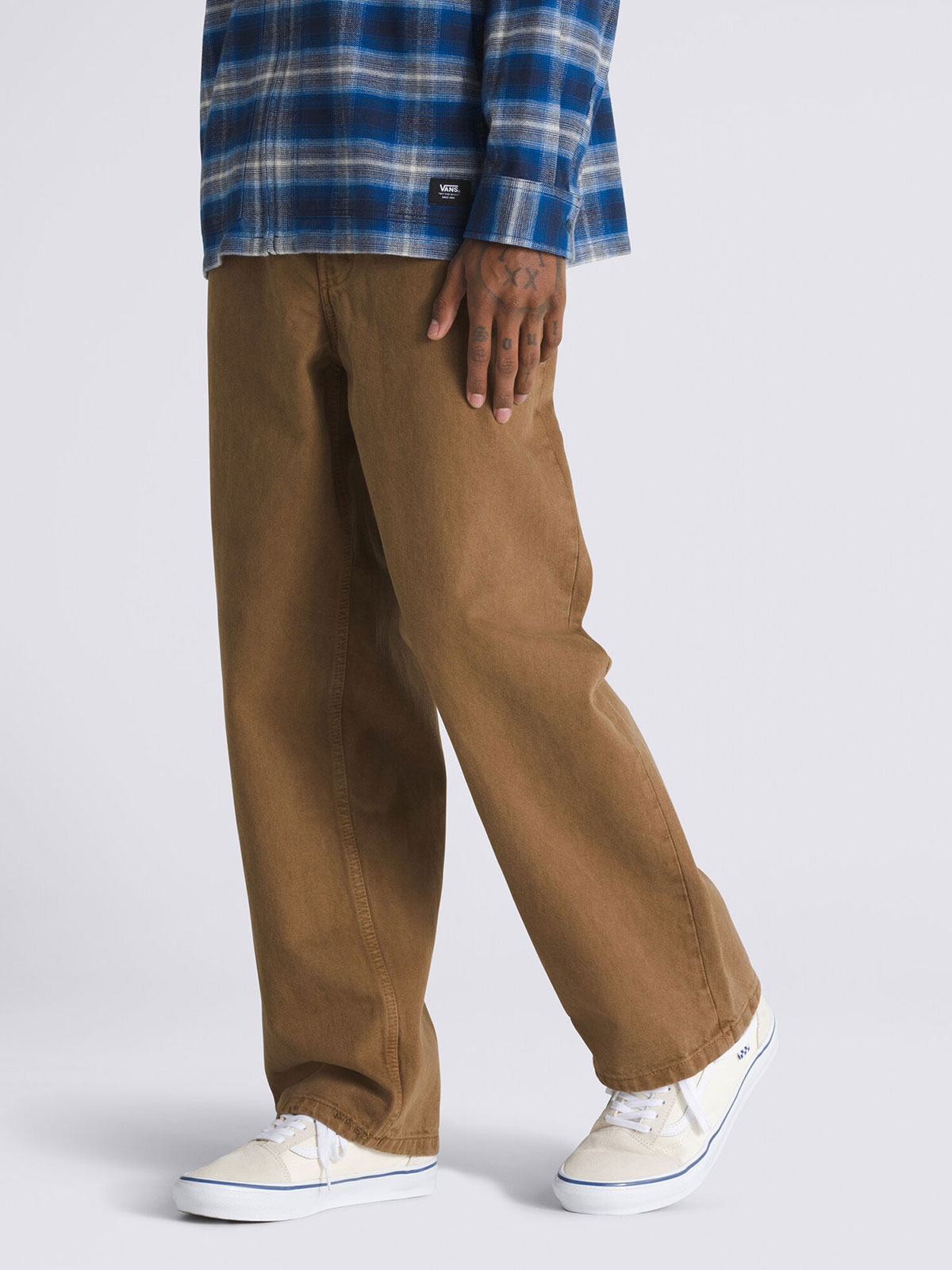 チェック5 バギーデニムパンツ image number 1