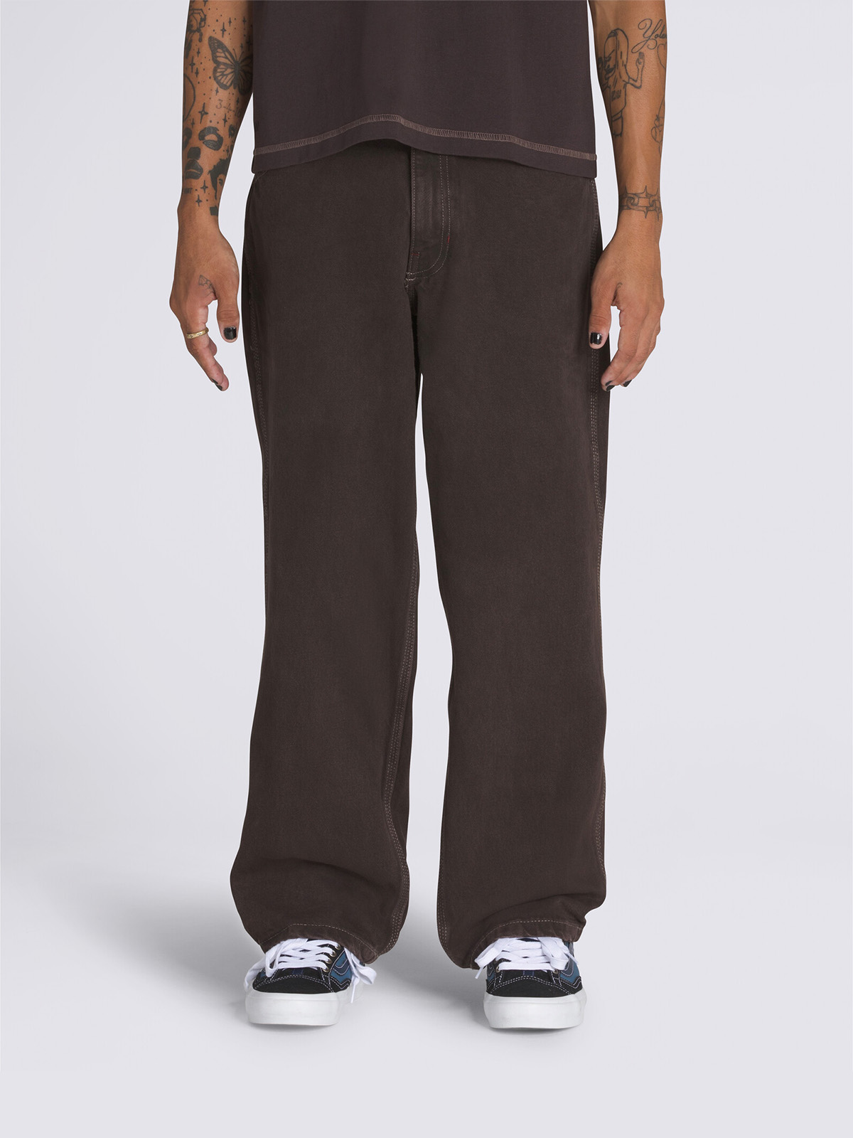 スケート チェック5 ルーズデニムパンツ image number 0