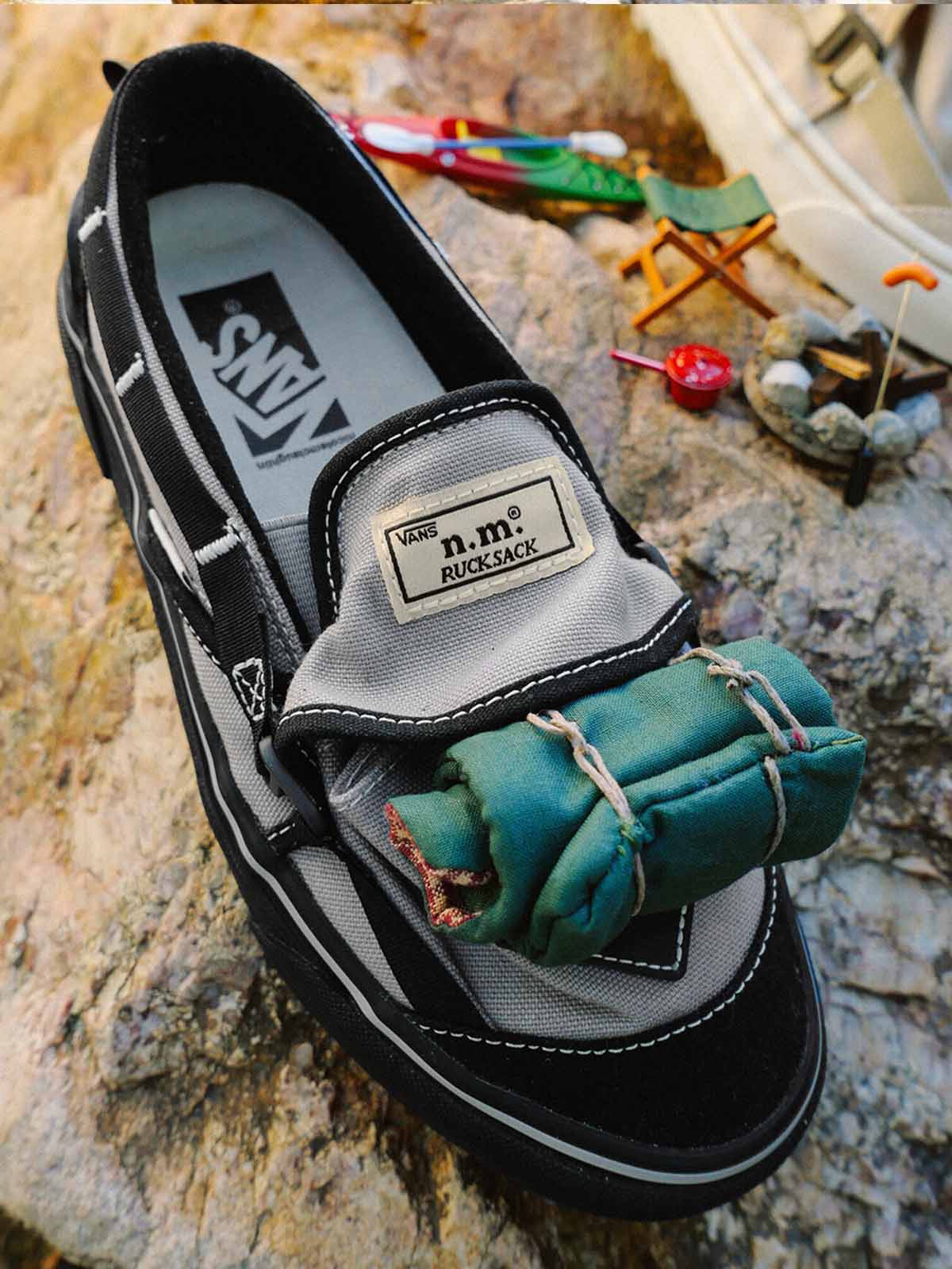 VANS x NICOLE MCLAUGHLIN スリッポン MTE RS コラボ GREY/BLACK VANS x NICOLE MCLAUGHLIN スリッポン MTE RS コラボ GREY/BLACK