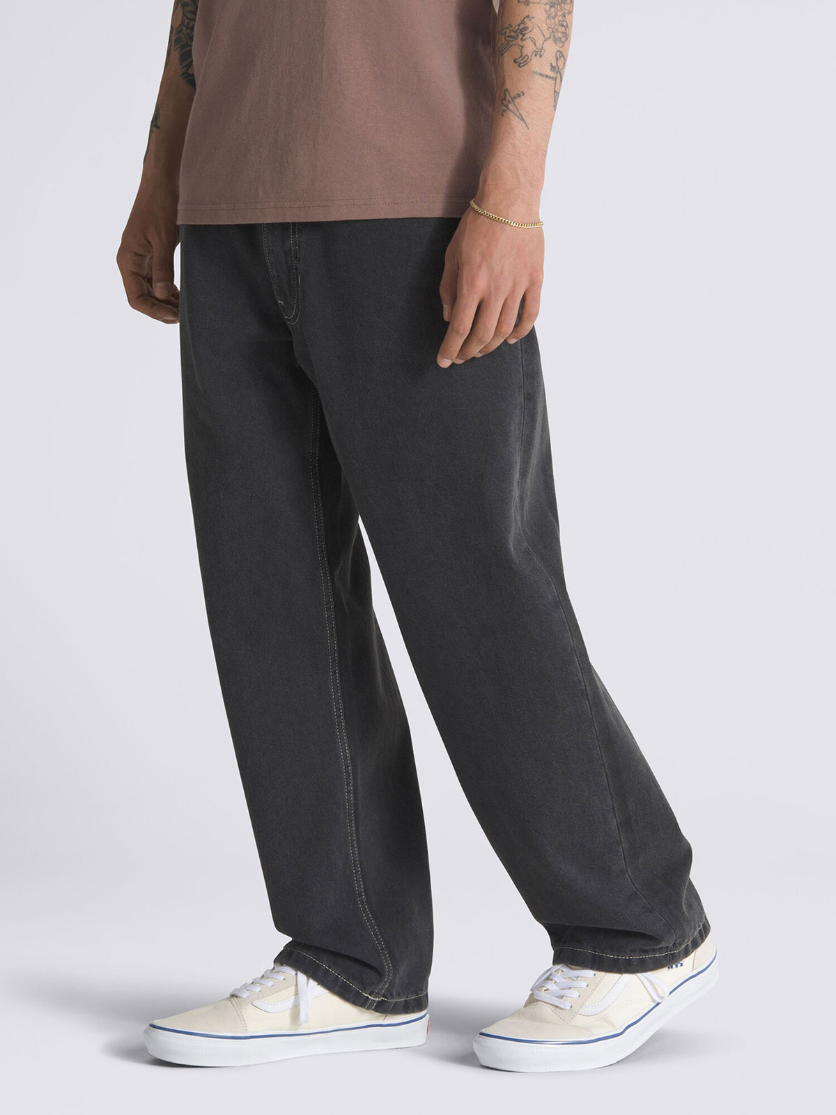 スケート チェック5 ルーズデニムパンツ image number 1