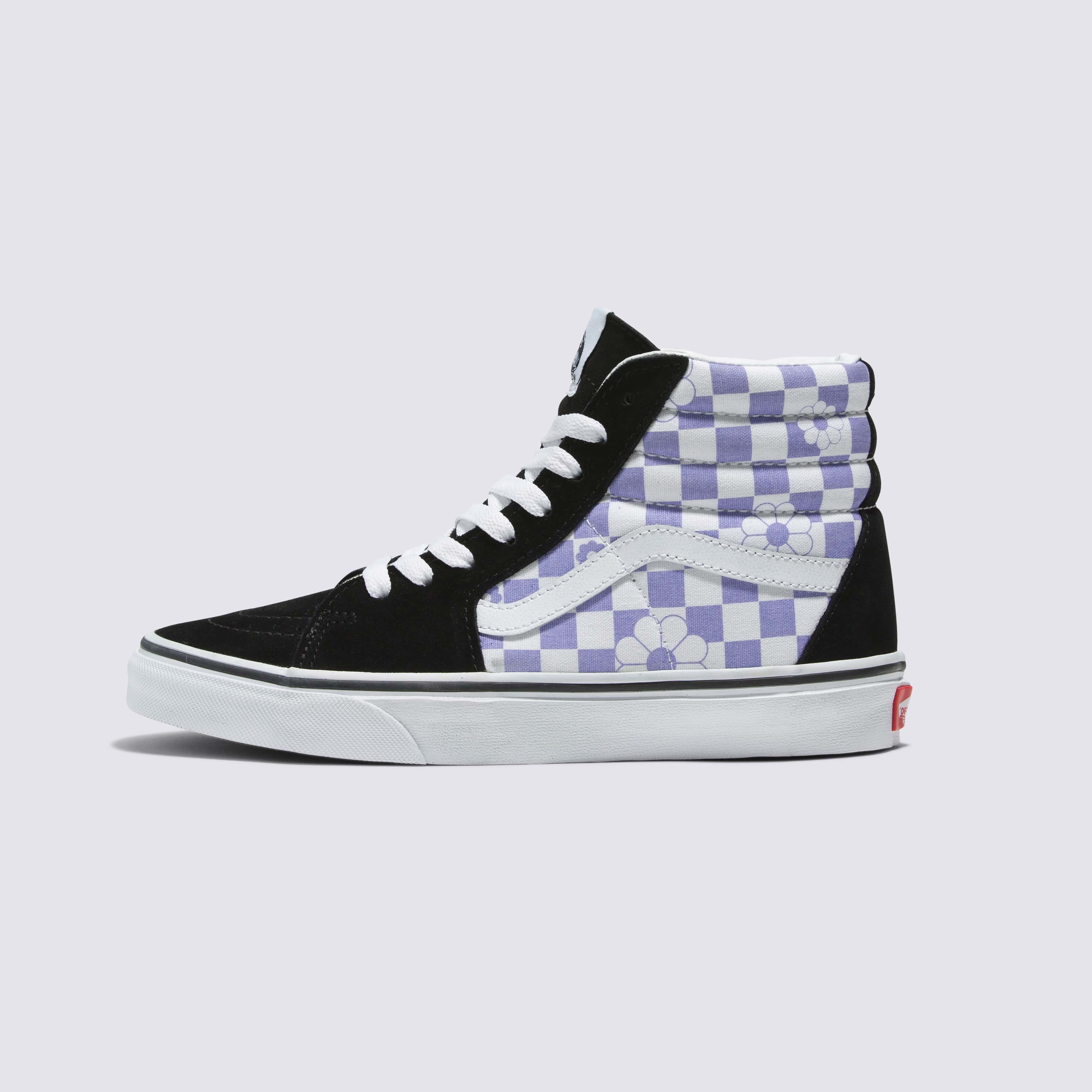 Checkered floral shop sk8 hi vans