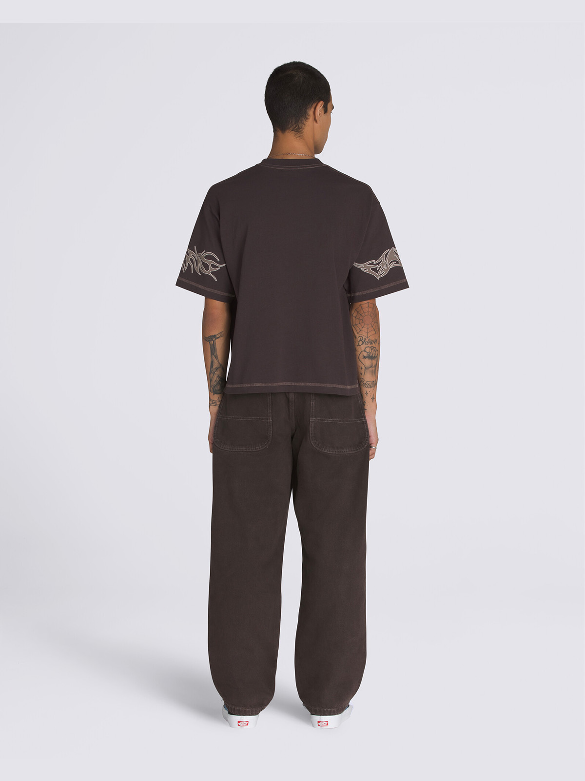 スケート チェック5 ルーズデニムパンツ image number 2